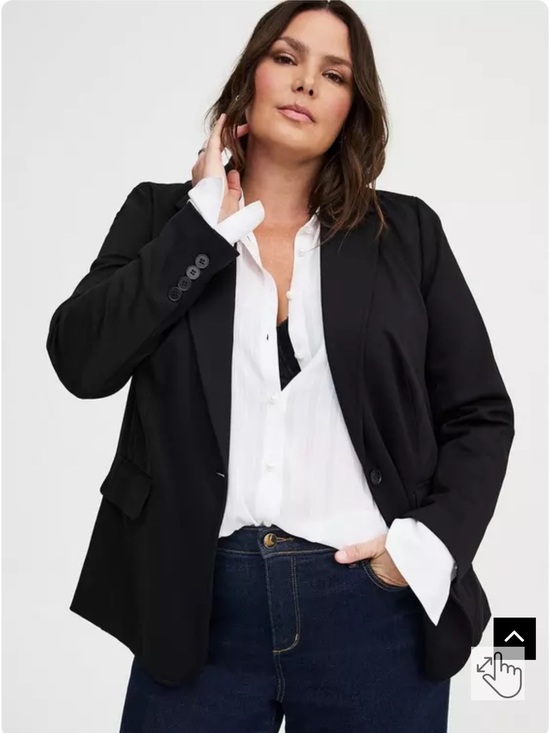 torrid Jackets & Blazers - NWT Torrid Black Tailored Ponte Blazer One Button Career Size 0 12